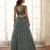 Teal Green Chiffon Embroidered Lehenga