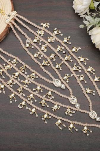 Men kundan-studded pearl groom dulha moti mala necklace