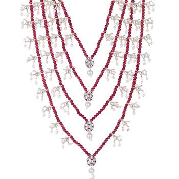 Men Kundan-Studded Pearl Groom Dulha Moti Mala Necklace 3