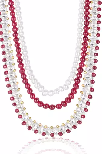 Layered moti necklace