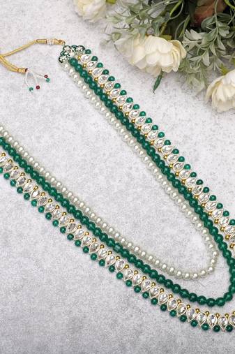 Layered moti necklace