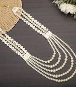Pearl-beaded dulha moti mala haar necklace