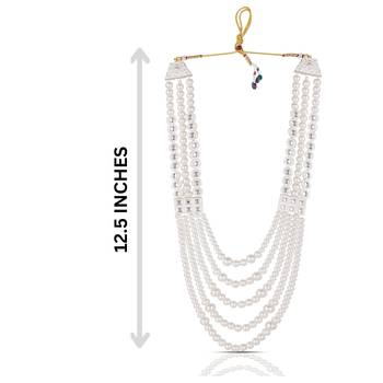 Pearl-beaded dulha moti mala haar necklace 3