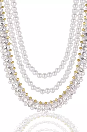 Layered moti necklace