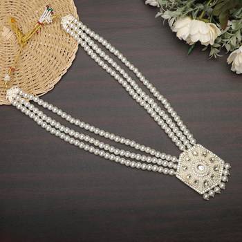 Pearl-beaded dulha moti mala haar necklace 1