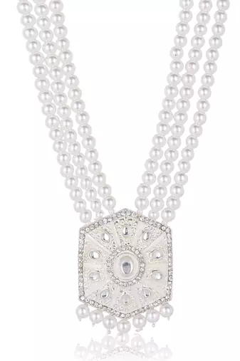 Pearl-beaded dulha moti mala haar necklace