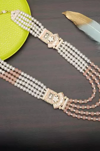 Beaded layered dulha moti mala