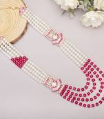 Pearl-beaded dulha moti mala haar necklace