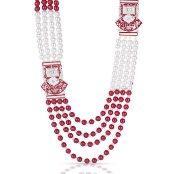 Premium Beaded Groom Mala with Elegant Brooch 3