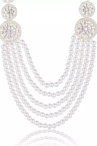 Layered moti necklace
