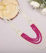 Designer pearl base metal and dulha sherwani moti mala haar necklace for groom