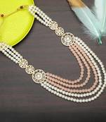 Pearl-beaded dulha moti mala haar necklace