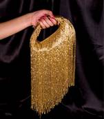 Bailey gold georgette handcrafted hand bag