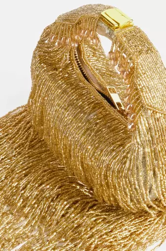 Bailey gold georgette handcrafted hand bag