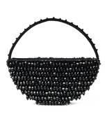 Clara black suede embellished hand bag