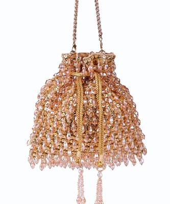 Haya gold embellished crystal potli 1