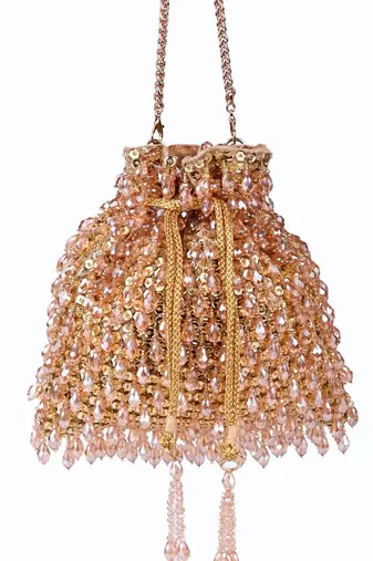 Haya gold embellished crystal potli