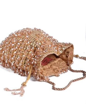 Haya gold embellished crystal potli 3