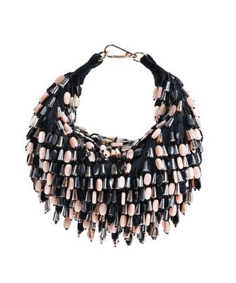 Elly black suede embellished hobo bag 1