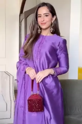 Diana maroon suede embellished bucket bag