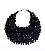 Ophelia black suede embellished hobo bag