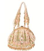 Noor pastel-colour suede embellished pouch