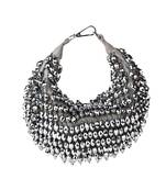 Ophelia silver suede embellished hobo bag