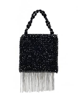 Natali black embellished mini bag with silver chain 2