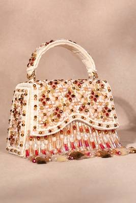 Elara multi color suede embellished box bag 1