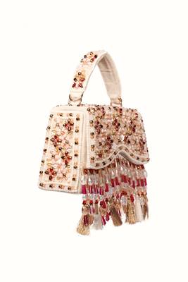 Elara multi color suede embellished box bag 3