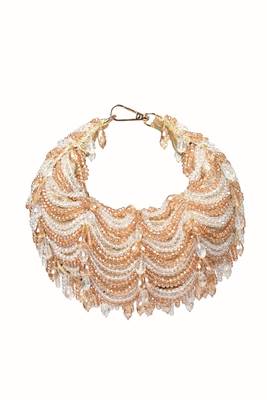 Liona gold & silver georgette embellished hobo bag 1