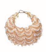 Liona gold & silver georgette embellished hobo bag