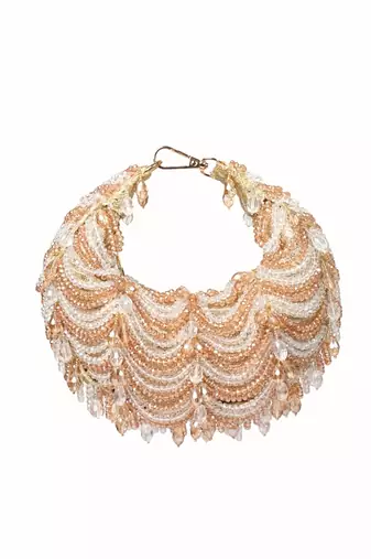 Liona gold & silver georgette embellished hobo bag