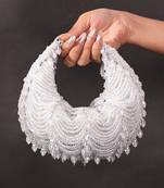 Liona silver suede embellished hobo bag