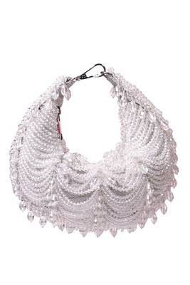 Liona silver suede embellished hobo bag 3