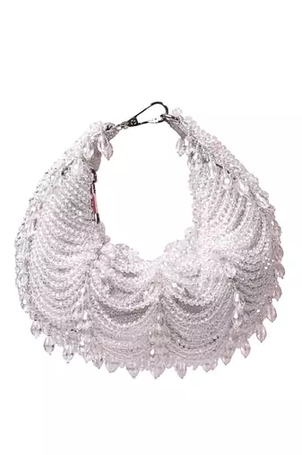 Liona silver suede embellished hobo bag