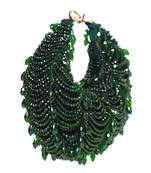 Natali green embellished mini bag with gold chain