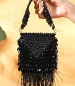 Luna black suede embellished mini bag