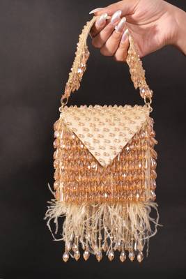 Luna gold suede embellished mini bag 2