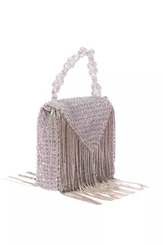 Natali silver embellished mini bag