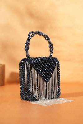 Natali navy blue embellished mini bag 1