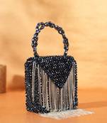 Natali navy blue embellished mini bag