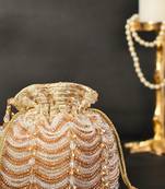 Gulzar gold & silver georgette embellished potli