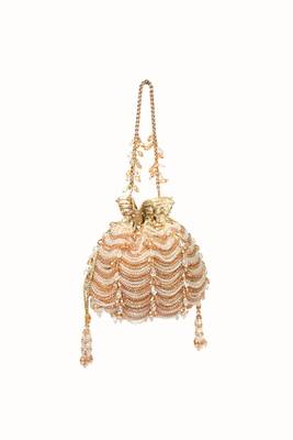 Gulzar gold & silver georgette embellished potli 4