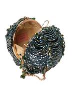 Velora black suede embellished round bag