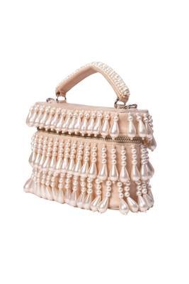 Zarah ivory pearl embellished vanity bag 3