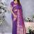 Purple Woven Silk Blend Saree With Blouse