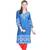 V-Neck Blue Printed Sexy Cotton Kurti
