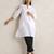 white cotton blend short kurta