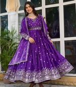 Anarkali gown with dupatta set